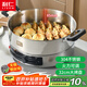 利仁（Liven）電餅鐺家庭用電煎鍋304不銹鋼0涂層電餅檔32cm加大85mm加深三明治機(jī)早餐機(jī)DJG-J3285