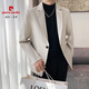 皮爾卡丹（pierre cardin）西裝外套男高端商務(wù)單件西服正裝男時(shí)尚休閑百搭潮流純色夏季 淺卡其色 3XL