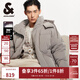 杰克·瓊斯（JACK&JONES）男裝冬季新款短款男士羽絨服加厚連帽寬松面包服保暖鴨絨上衣外套 漂流木E12 XL 185