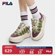 FILA 斐樂官方女鞋CARROT摩登板鞋蘿卜鞋休閑厚底鞋子女 夜曲紫/古白色-NA 37.5