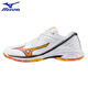 MIZUNO美津濃新品WAVE CLAW 3羽毛球鞋鷹爪3靈活快速專業(yè)比賽訓(xùn)練運(yùn)動(dòng)鞋 白橙紅【W(wǎng)AVE CLAW 3】 38
