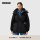 MACKAGE女士 LOGAN-R拼接時尚收腰顯瘦休閑經(jīng)典羽絨服外套上衣 黑色 L