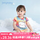 JELLYBABY【彩虹條包屁哈衣】嬰兒夏季連身衣夏季新款幼兒爬服 彩色條紋 80cm