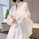 小野七天防曬襯衫女白色春夏季法式氣質(zhì)寬松小衫襯衣防曬開衫長袖上衣 白色(超薄) M