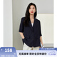 梵希蔓ol通勤女裝小個(gè)子西裝外套女春秋質(zhì)感高級(jí)透感薄款職場(chǎng)西服 V8019 藏青色 XL