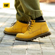 卡特（CAT）馬丁靴工裝靴男鞋經(jīng)典款Doubleday系列牛皮中幫防滑戶(hù)外靴子男 黃色P726447 42