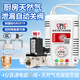大九衛(wèi)天然氣報警器燃?xì)鈭缶髑袛嚅y電磁閥家用商用煤氣泄露自動切斷 【天然氣用】報警器+4分直通銅閥