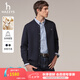 哈吉斯（HAZZYS）男裝 秋冬款毛衣外套棉/羊毛混紡針織開衫男ABYZD0CCX22 深藏青色DN XL （180/100A 50）