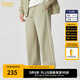 卡賓（CABBEEN）【織帶拼接】男裝LOGO提花運(yùn)動(dòng)褲2024秋冬新款寬松休閑衛(wèi)褲潮 駝色25 XL 180/52