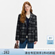 范思藍(lán)恩復(fù)古英倫風(fēng)黑灰格子西裝外套女秋冬2024新款14389 黑灰格 S