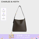 CHARLES&KEITH大容量通勤子母單肩包托特包包女包生日七夕禮物CK2-40270966-1 Dark Moss深苔綠色 L