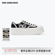 ANN ANDELMAN【周深同款】Classic Court厚底增高帆布鞋女休閑鞋七夕禮物 黑色 （跟高5cm） 37