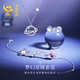 央創(chuàng)時(shí)尚中國(guó)黃金銀項(xiàng)鏈女生輕奢小眾吊墜七夕情人節(jié)生日禮物送女朋友s925 【星球項(xiàng)鏈單品】+精美禮盒裝