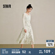 森馬觀園吉聯(lián)名連衣裙女罩衫吊帶裙兩件套24夏新中式國(guó)風(fēng)套裝 白綠色調(diào)00314 XL