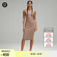 lululemon丨Shirred Nulu? 女士腰部收褶中長背心裙 LW1EYTS 灰褐 XXS /2