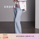 ERDOS 春夏高腰百搭闊腿褲時尚休閑褲寬松女牛仔褲可水洗 經(jīng)典藍 155/60A/XS