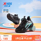 特步（XTEP）兒童童鞋男童幼小童旋轉扣輕便透氣跑鞋 黑/極光綠 31碼