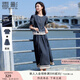 香影純棉牛仔套裝女2025夏裝新款減齡一整套穿搭復(fù)古半身裙兩件套 藍(lán)色 XL 170/92A/125-140斤