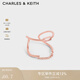 CHARLES&KEITH棱鏡不規則時(shí)尚個(gè)性戒指七夕禮物CK5-32120324 Rose Gold玫瑰金色 S