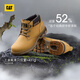 卡特（CAT）新款男士防潑濺牛皮升級款輕便中幫經(jīng)典黃靴商場(chǎng)同款 黃色 42