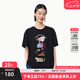 幻走（MOVEUP）2025春夏季新款.FUN系列圓領(lǐng)趣味印花設計師短款T恤女 夜黑 L