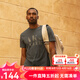AKSERIESAK男裝復(fù)古AK字母經(jīng)典暈染印花親膚舒適圓領(lǐng)休閑短袖T恤男1700083 青灰 XL