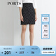 PORTS寶姿  新品商場同款女裝條紋高腰半身裙通勤顯瘦SN8S007HFD014 黑色 M (6)