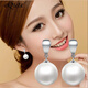 依特925銀耳釘女韓版氣質(zhì)貝殼珍珠耳釘銀耳環(huán)耳飾甜美耳墜飾品送女友