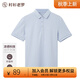 襯衫老羅短袖polo衫男夏季新款涼感休閑保羅衫輕薄透氣翻領(lǐng)t恤245C0P911S 晴藍(lán)色 XL （141-160斤）