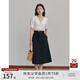 自巧小個子遮胯顯瘦半身裙女夏新款150cm顯高氣質(zhì)a字裙子22ZQ2104 星空黑 S