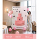 麗慶女孩成人禮18歲生日布置場(chǎng)景裝飾高級感網(wǎng)紗蛋糕KT拍照道具背景板 網(wǎng)紗蛋糕-超大號粉+氣球組合A
