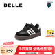 百麗（Belle）時尚拼色德訓鞋女童商場同款休閑復(fù)古板鞋3791DC84 黑色 36碼