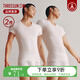 三槍男短袖T恤薄款100%純棉內(nèi)衣男士商務(wù)白色V領(lǐng)打底衫羅紋全棉汗衫 【2件裝】白色+白色 XL (175)