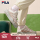 FILA 斐樂官方女鞋ROSETTA摩登斑斕鞋輕便回彈厚底復(fù)古板鞋白色休閑鞋 奶白/淺粉-GP 36.5