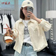 伊薇衣設(shè)計感薄款外套女2025年秋季韓版長袖襯衣夾克小個子寬松外搭上衣 杏色 M 建議90-100斤