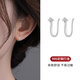 Lnieer999足銀鋯石水滴耳釘女養(yǎng)耳洞睡覺(jué)免摘耳環(huán)防堵針耳骨釘簡(jiǎn)約耳飾 【999足銀】閃亮水滴耳釘
