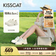 KISSCAT接吻貓2025年春季追風(fēng)老爹鞋運動百搭圓頭時尚休閑鞋KA65163-50 米色（網(wǎng)孔版） 37