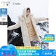 IBUDU2024冬季新款長款羽絨服連帽狐貍毛領(lǐng)白鴨絨外套保暖女 奶白色 170/92A/XL