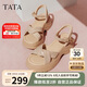 他她TATA休閑厚底涼鞋女鞋法式氣質(zhì)時(shí)裝涼鞋2025夏季CXT01BL5 杏色 37