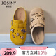 卓詩(shī)尼厚底勃肯鞋女2025年夏季新款卡通可愛(ài)洞洞鞋子復(fù)古平底包頭半拖鞋 沙色 37