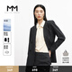 麥檬MM麥檬秋冬百搭通勤職業(yè)西服小個(gè)子休閑條紋西裝外套女599C210141 深藏青西裝599C210141-1 M