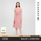 歌力思（ELLASSAY）2025夏季新款三醋纖粉色溫柔氣質(zhì)掐腰無袖連衣裙女EWE362Y15900 藕粉色 S