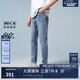 杰克·瓊斯（JACK&JONES）秋潮流紐扣腰頭水洗磨白做舊抓痕彈力修身牛仔長褲男225132135 E39中藍牛仔 常規(guī) 32 175 W32/L32