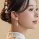QMXD耳釘女士新中式國風(fēng)耳環(huán)2025新款爆款耳墜女高級感古風(fēng)旗袍耳飾 冰種耳環(huán)