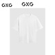 GXG男裝 白色多功能基礎短袖T恤體恤衫打底衫 白色三防 175/L