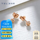 謝瑞麟（TSL）18K玫瑰金耳釘素金基礎(chǔ)款彩金耳環(huán)耳飾AG541