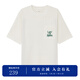 杰帝梵（J.D.V）男裝春夏新品商場同款白色圓領(lǐng)休閑百搭舒適短袖T恤上衣 白色 M 170/96C