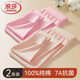 浪莎（LangSha）秋褲女純棉薄款保暖褲全棉毛褲襯褲線(xiàn)褲秋冬季修身打底褲 櫻花粉+膚色 2XL