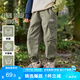 左西男童工裝褲兒童褲子春秋款2025新款日系戶外運動束腳褲 綠色 150