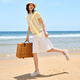 Pansy盼喜日本休閑樂福鞋一腳蹬女鞋夏季薄款透氣飛織鞋4220 粉紅色 37